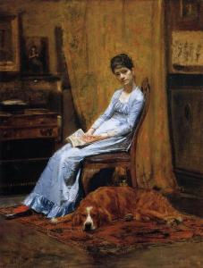 The Artist's Wife and His Setter Dog by Thomas Eakins (1885)